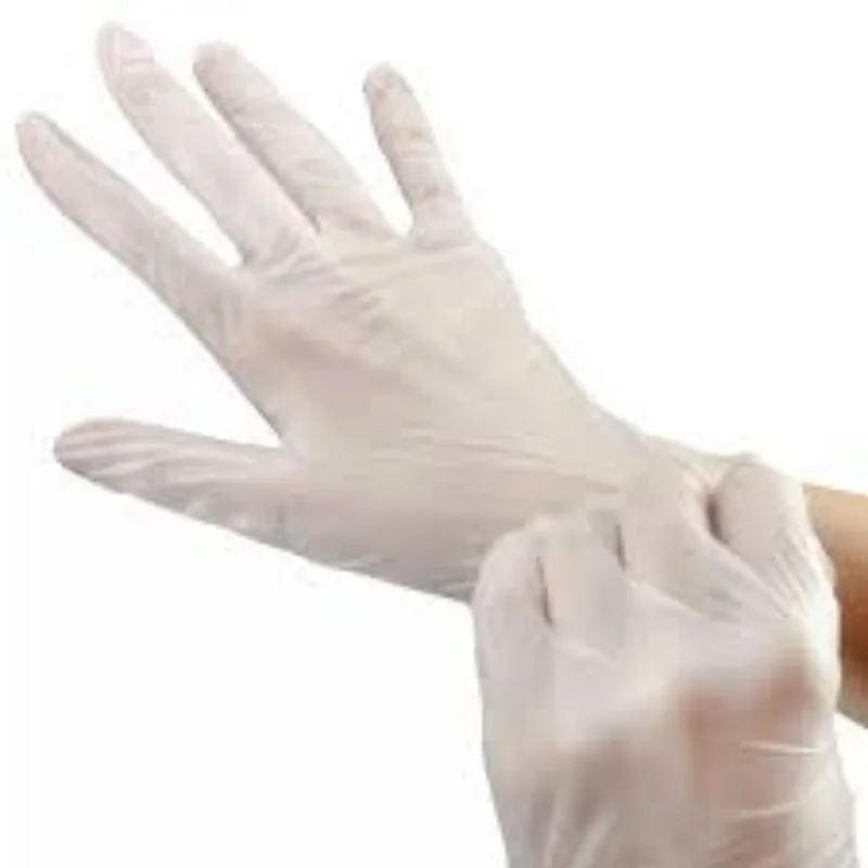 Luva de vinil descartável